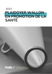 Plaidoyer wallon en promotion de la santé - 2023