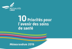 10 priorit&eacute;s pour l'avenir des soins de sant&eacute;. M&eacute;morandum 2019