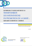 Définitions et enjeux autour de la transférabilité des interventions en promotion de la santé: quelques éléments de cadrage