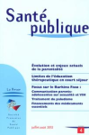 SANTE PUBLIQUE, n°4 - Juillet 2012 - Evolution et enjeux actuels de la parentalité