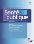 SANTE PUBLIQUE, n°6, vol.31 - Novembre-décembre 2019 - Lutte contre les microplastiques