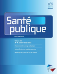 SANTE PUBLIQUE, vol.33, n°4 - Juillet-août 2021 - Programmes de sevrage tabagique
