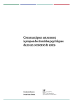 Communiquer autrement à propos des troubles psychiques dans un contexte de soin